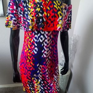 Sexy off the shoulder Trina Turk stretch dress